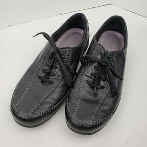 Hush Puppies Black Leather Shoes